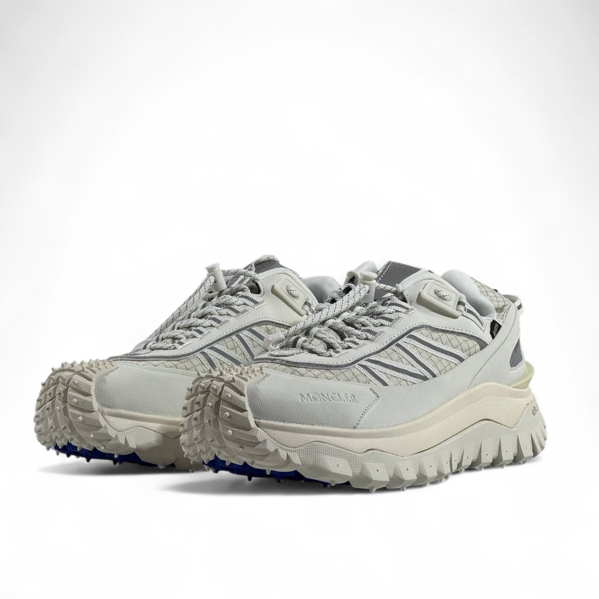 Moncler Trailgrip Sneakers – White & Grey Outdoor Luxe ⚡🤍