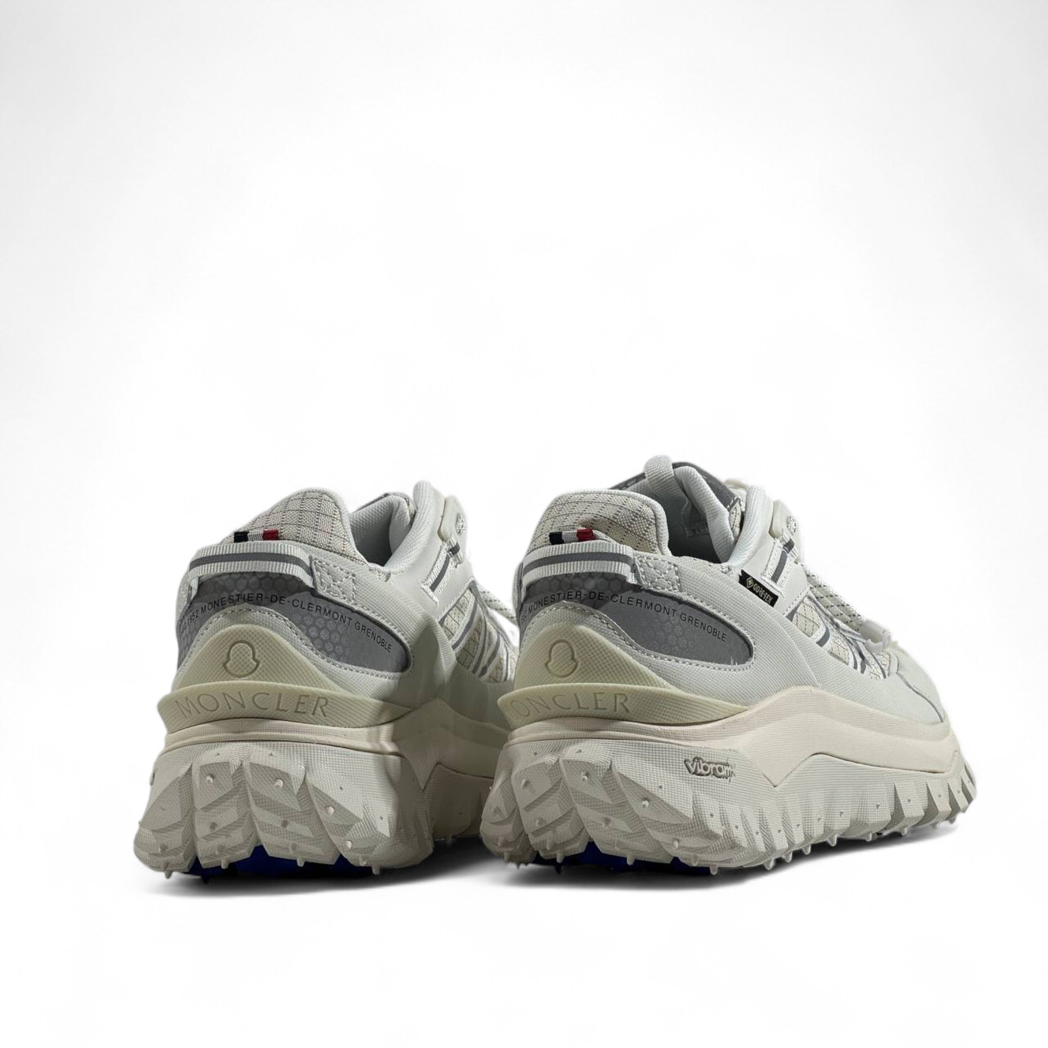 Moncler Trailgrip Sneakers – White & Grey Outdoor Luxe ⚡🤍