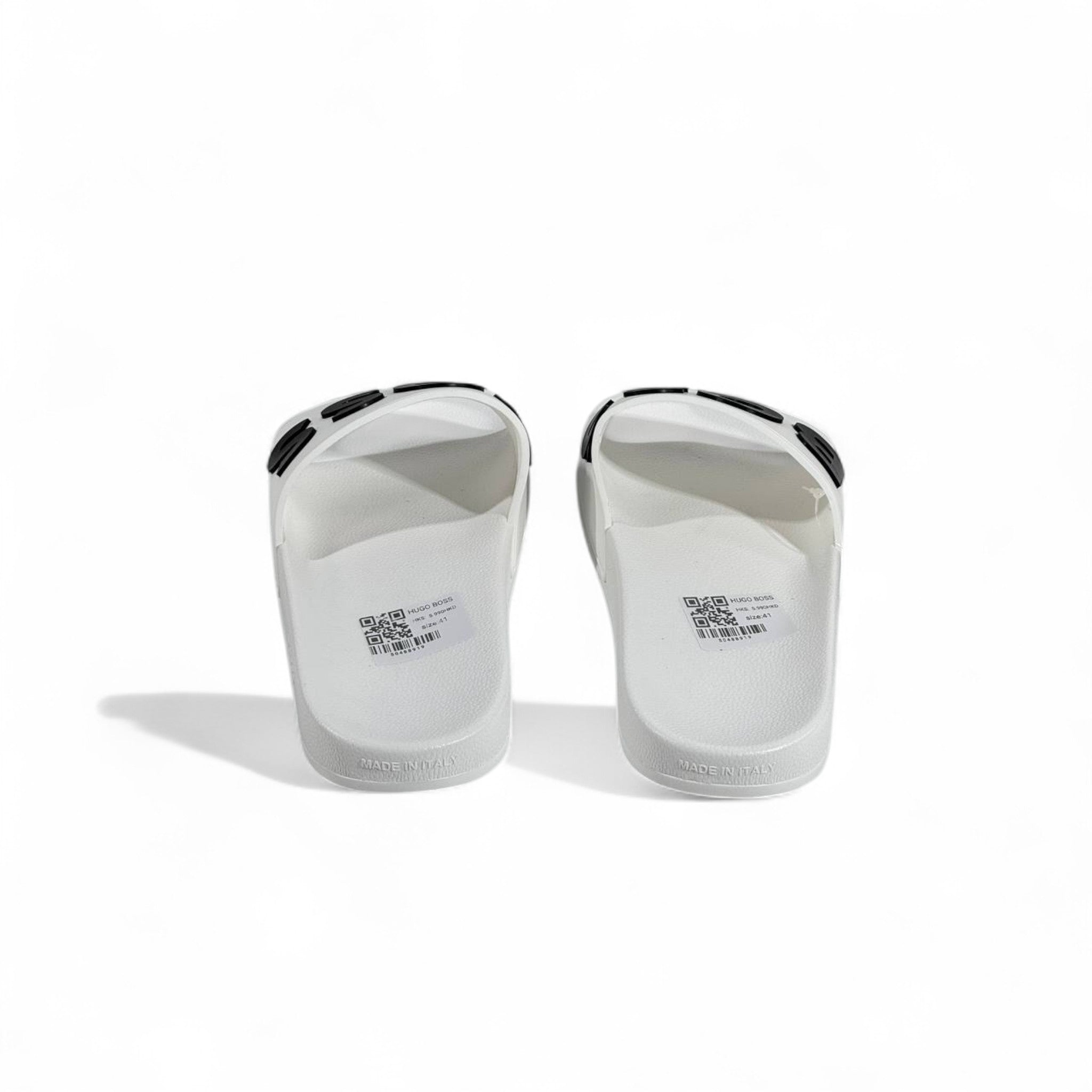 BOSS White Logo Slipper – Bold Minimalist Slides