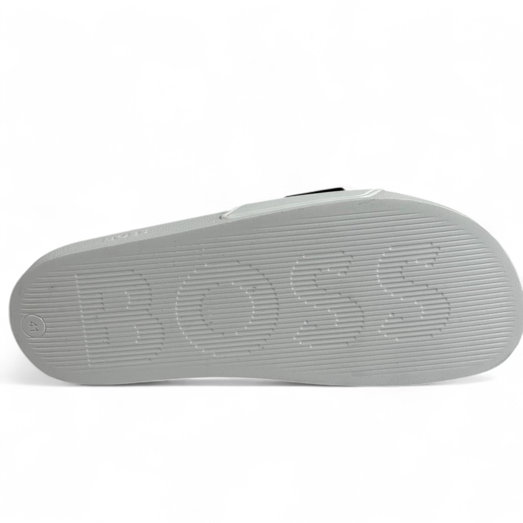 BOSS White Logo Slipper – Bold Minimalist Slides