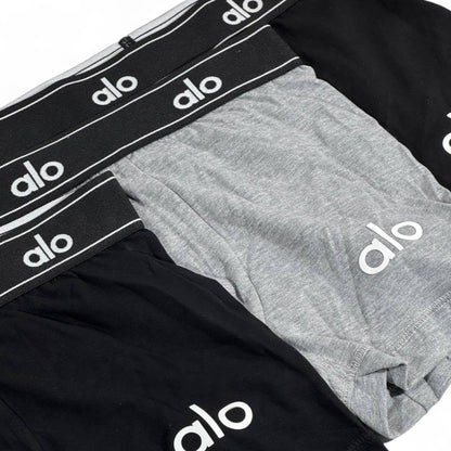 Alo Men’s Boxer Briefs – 3 Pack (Black & Grey) 🖤⚪