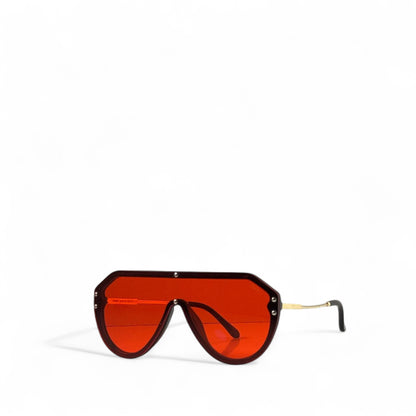 🔥 FENDI Red Shield Visor Sunglasses – Futuristic Flame with Italian Power 🛡️🇮🇹