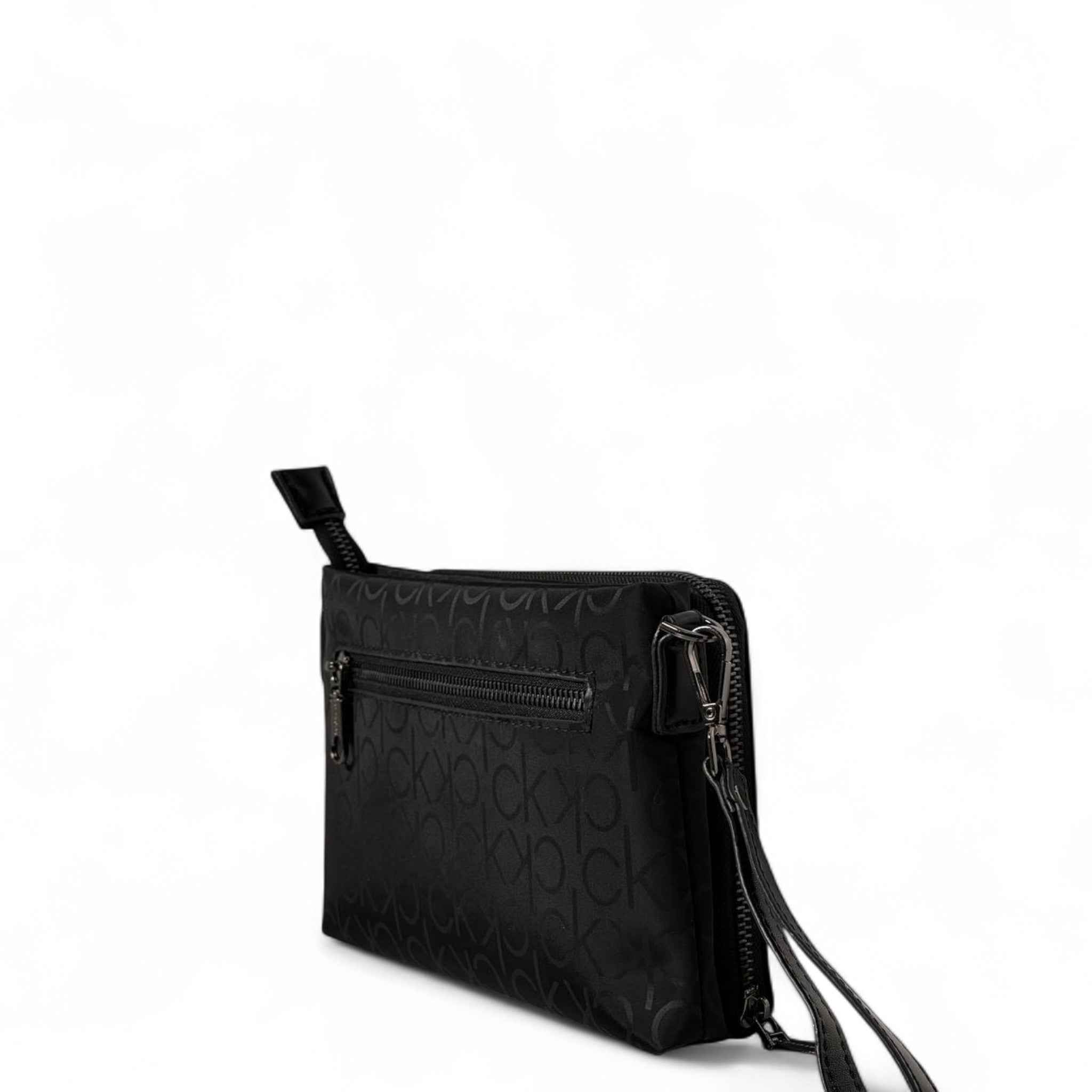 🖤 Calvin Klein Monogram Crossbody Clutch – Convertible Style with Signature CK Charm ✨