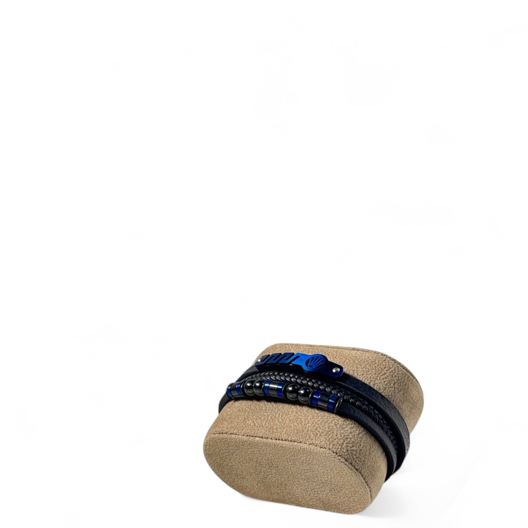 🔵 Rolex Blue Signature Bracelet – Luxury Bold Edition ⚙️🖤