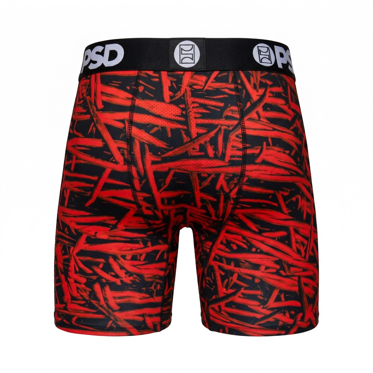 🩳 PSD Red Shark Graphic Boxer Briefs – Premium Men's Performance Underwear 🔥
