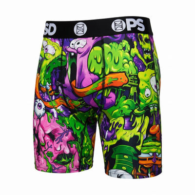 💚 PSD Neon Monster Graphic Boxer Briefs – Colorful Men’s Underwear 👾