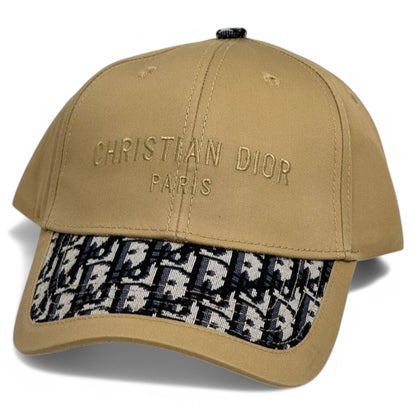 Christian Dior Paris White  & Beige Designer Cap
