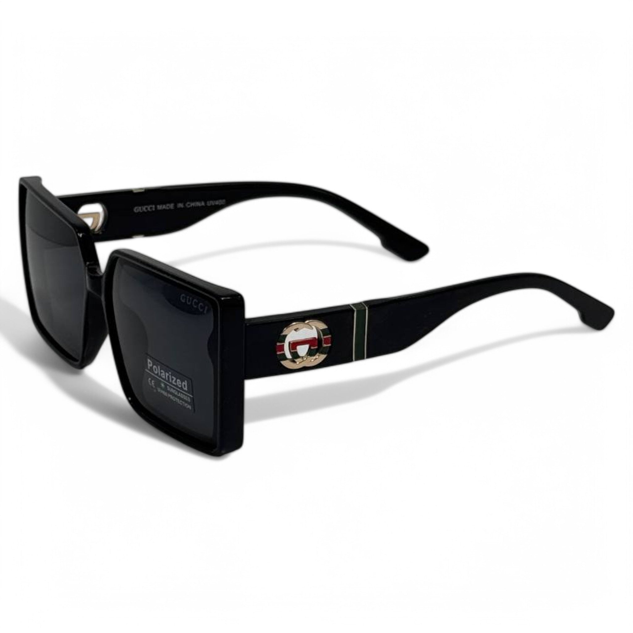 Gucci Square Polarized Sunglasses – Iconic Luxury with Signature Detailing