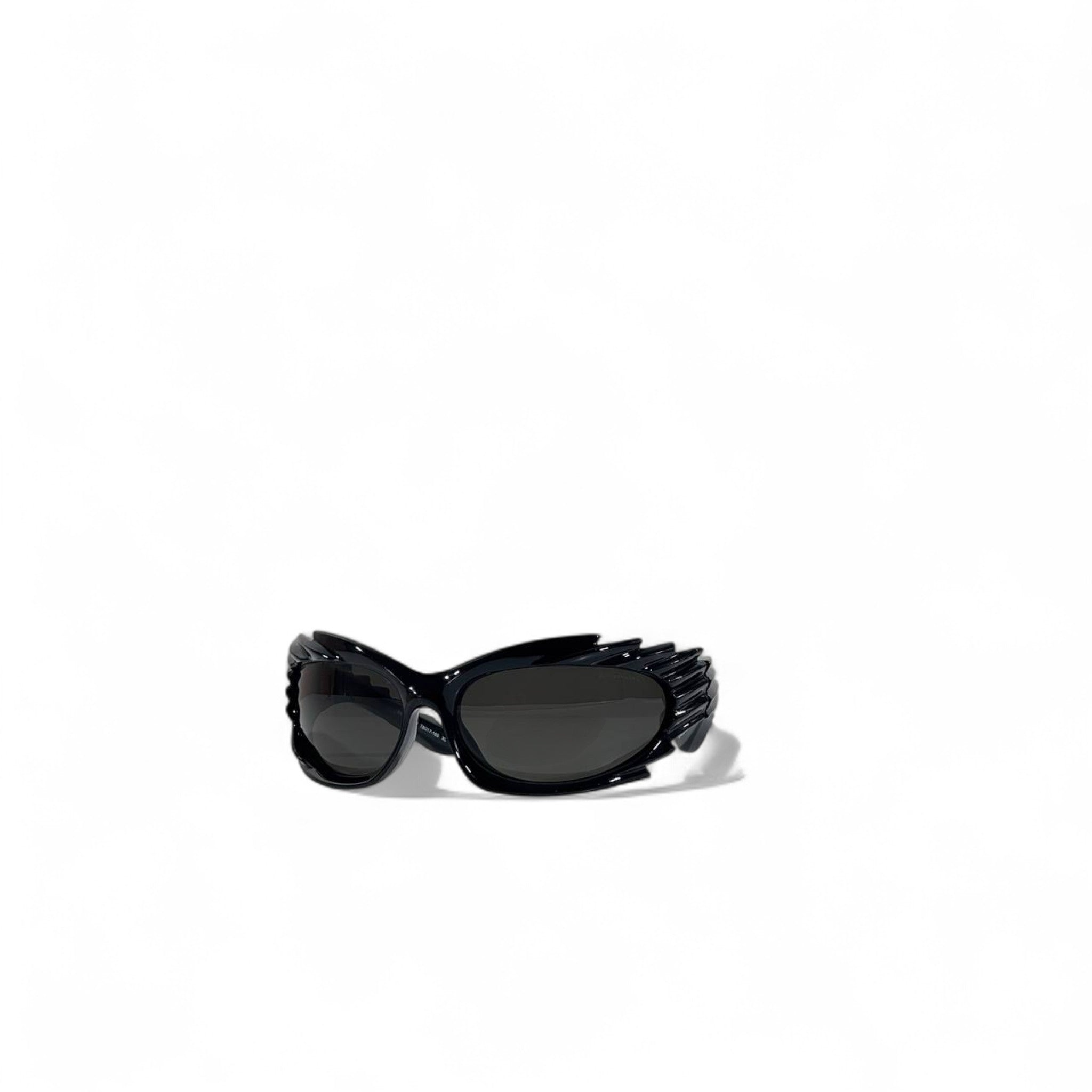 🖤 Balenciaga Futuristic Winged Sunglasses – Glossy Black 🕶️✨