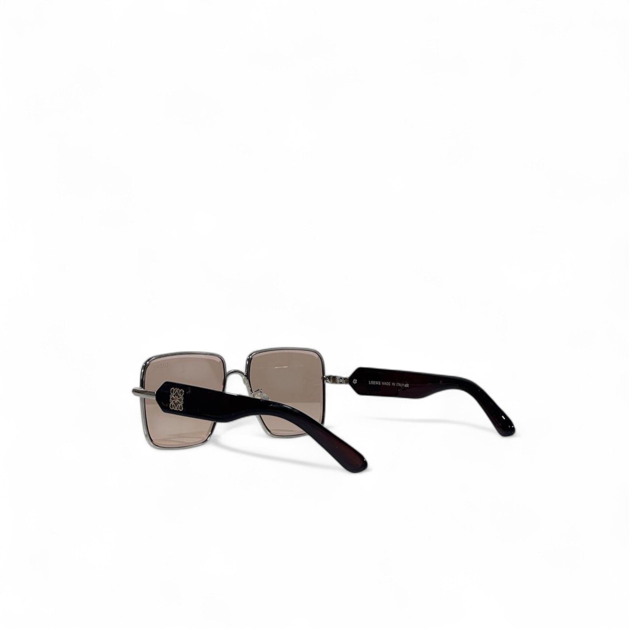 🖤 Loewe Square Frame Sunglasses – Silver & Black Luxury 🕶️✨