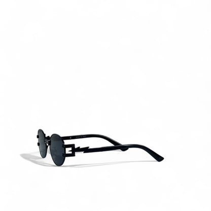 🖤 Oval Frame Luxury Sunglasses – Bold Black Edition 🕶️✨