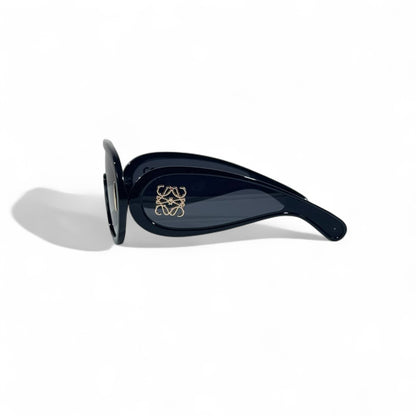 🖤 Loewe Oversized Visor Sunglasses – Black & Gold Luxury 🕶️✨