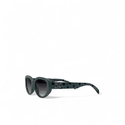 💚 Céline Oval Sunglasses – Dark Green Gradient Luxury 🕶️✨