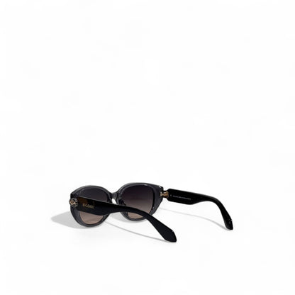 🖤 Bvlgari Oval Sunglasses – Black Gradient Jewel Edition 🕶️💎
