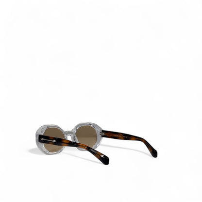 🤍 Givenchy Round Sunglasses – Clear Frame & Tortoiseshell Luxury 🕶️✨