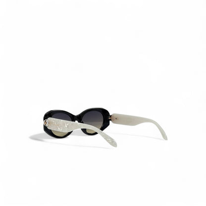⚪ Bvlgari Round Sunglasses – Black & White Marble Jewel Edition 🕶️💎