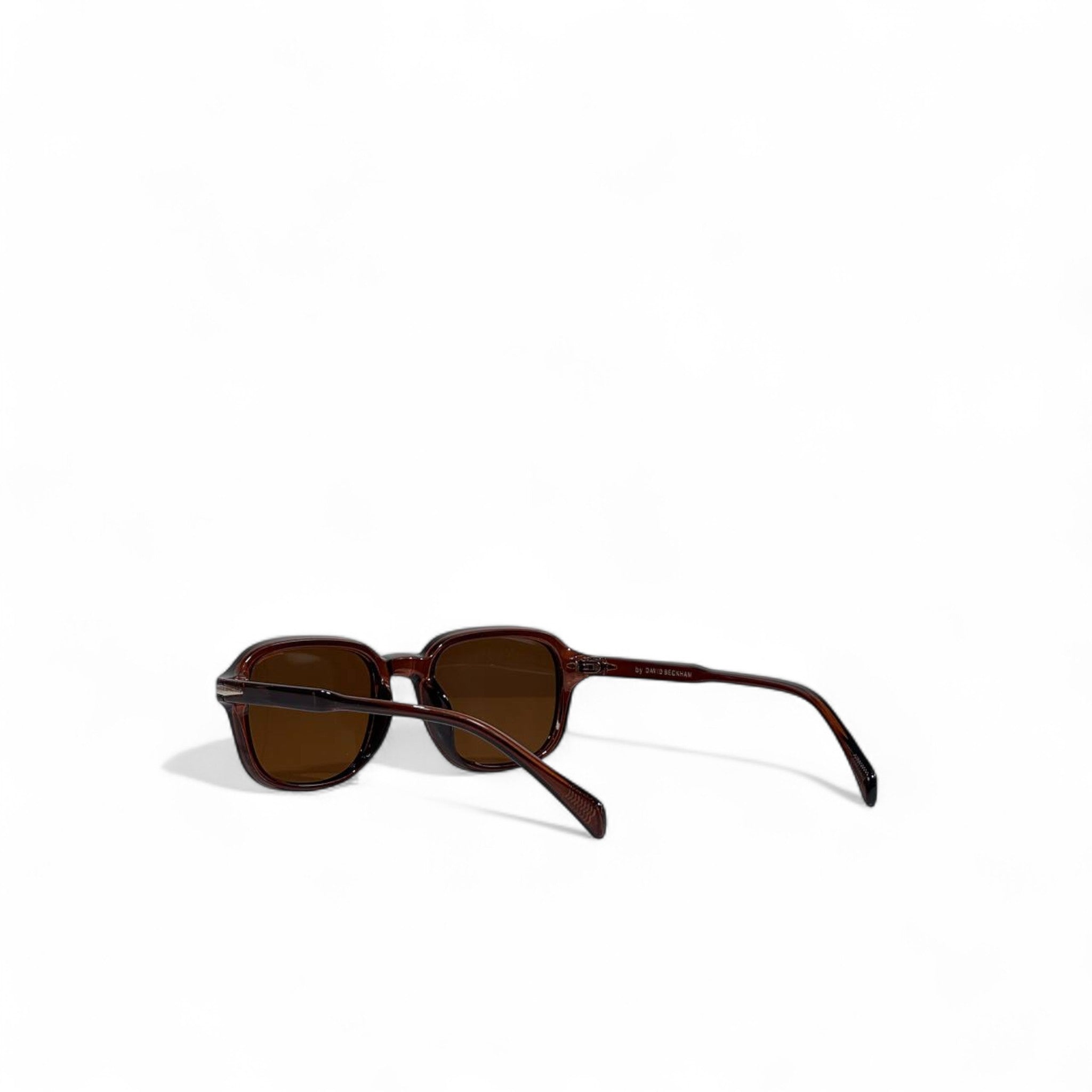 🤎 David Beckham  Square Sunglasses – Brown Minimalist Luxury 🕶️✨