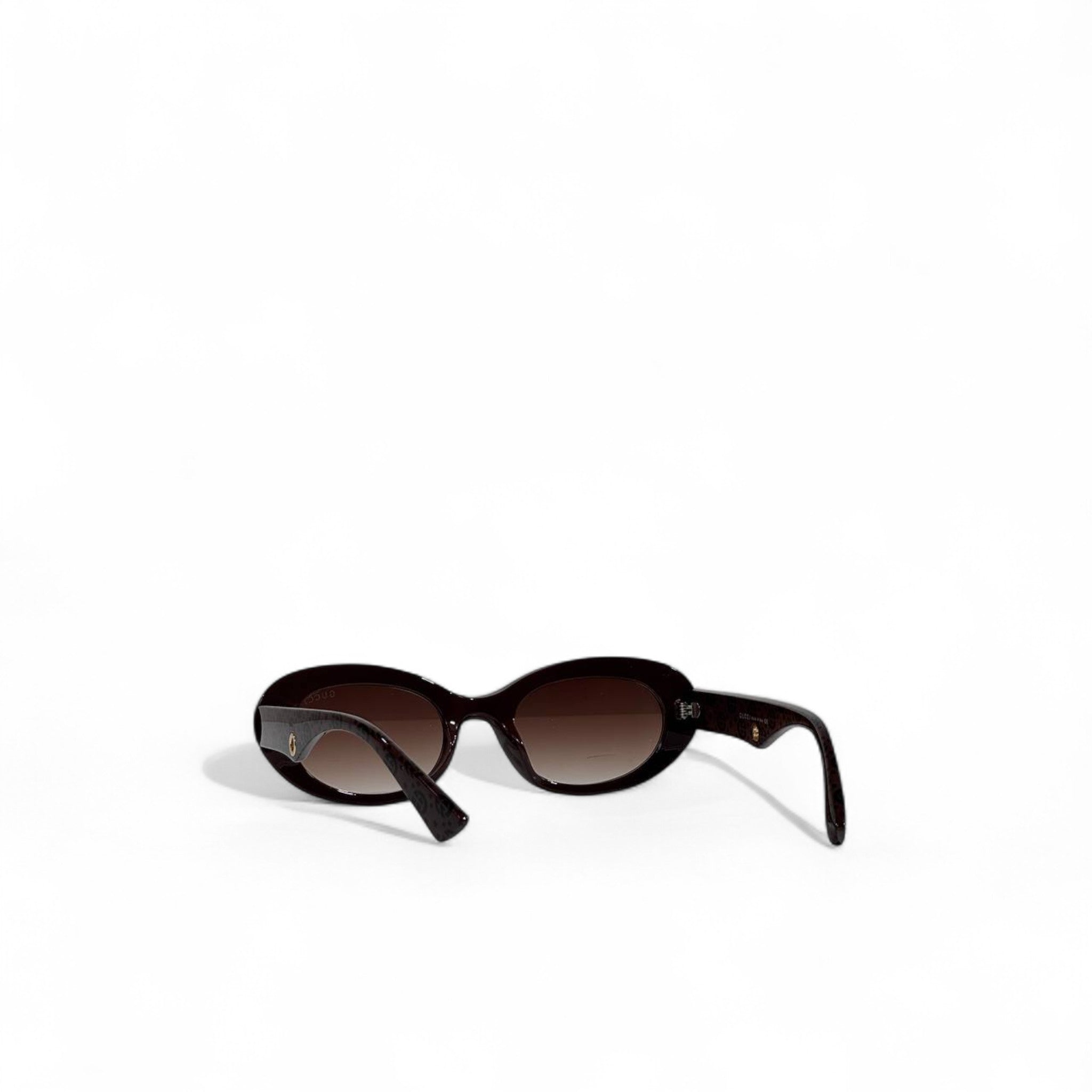 🤎 Gucci Oval Sunglasses – Dark Brown Gradient Luxury 🕶️✨
