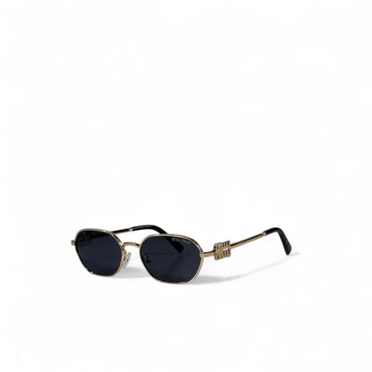 ✨ Miu Miu Geometric Gold Sunglasses – Statement Elegance 🖤