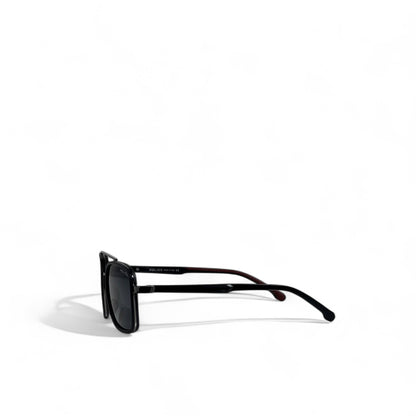 🕶️ Police Square Aviator Sunglasses – Sleek Black Minimalism