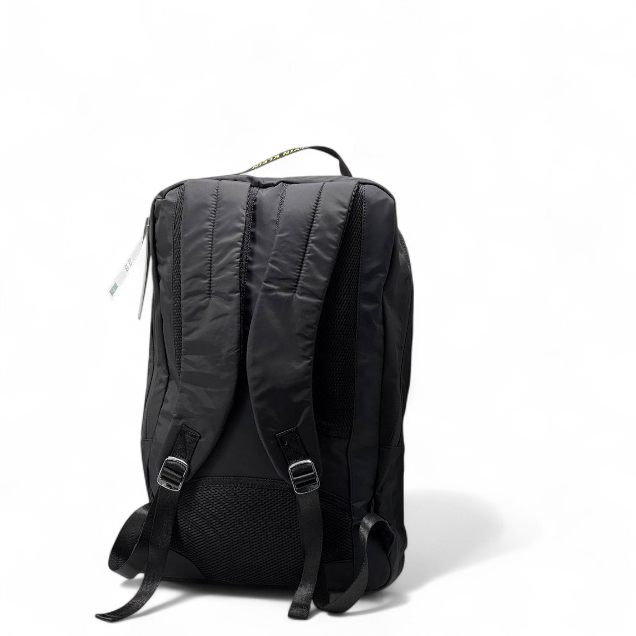 Calvin Klein CK One Backpack 🎒 – Black with Neon Green Logo Accents