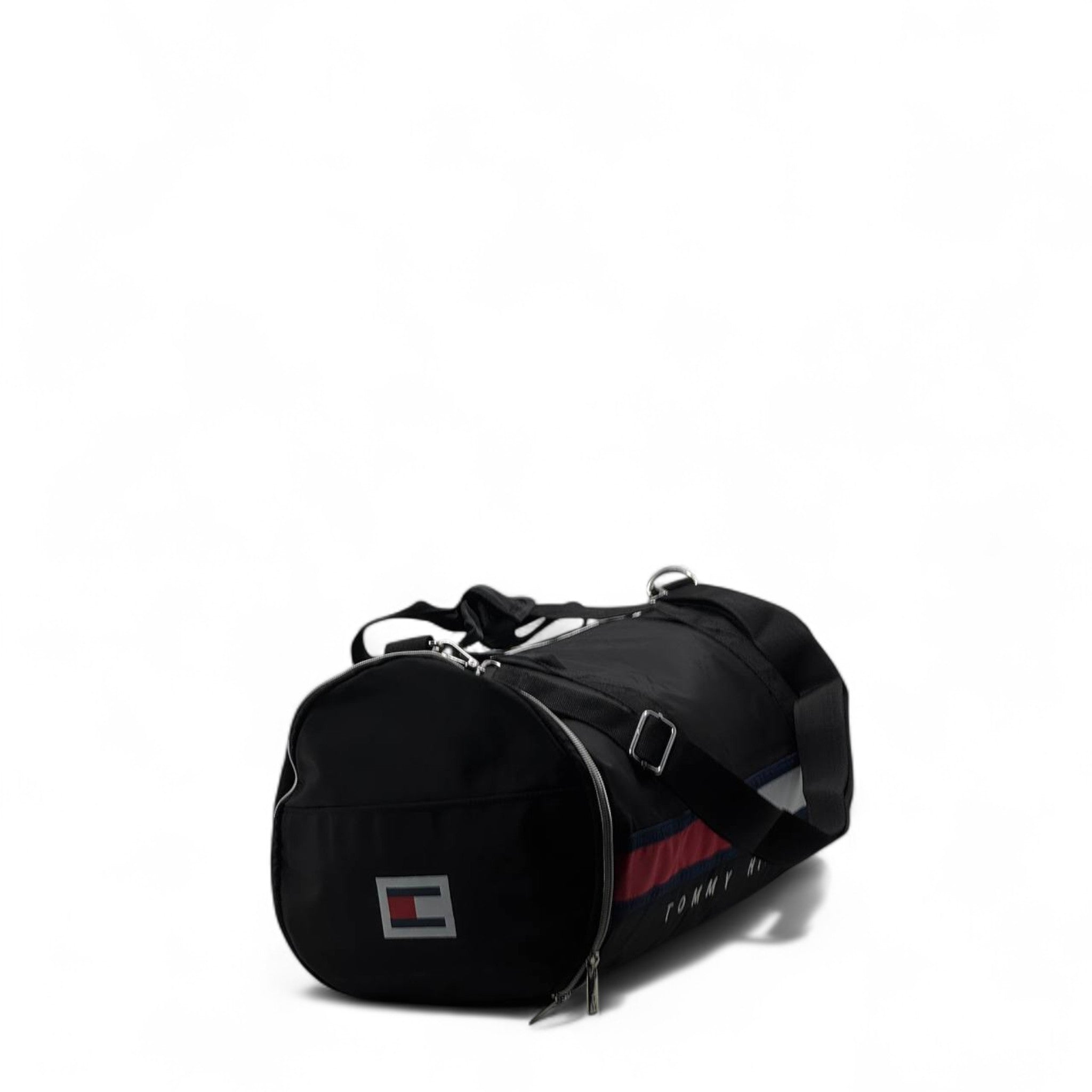 Tommy Hilfiger Flag Duffel Bag 🧳 – Classic Cylindrical Gym & Travel Holdall