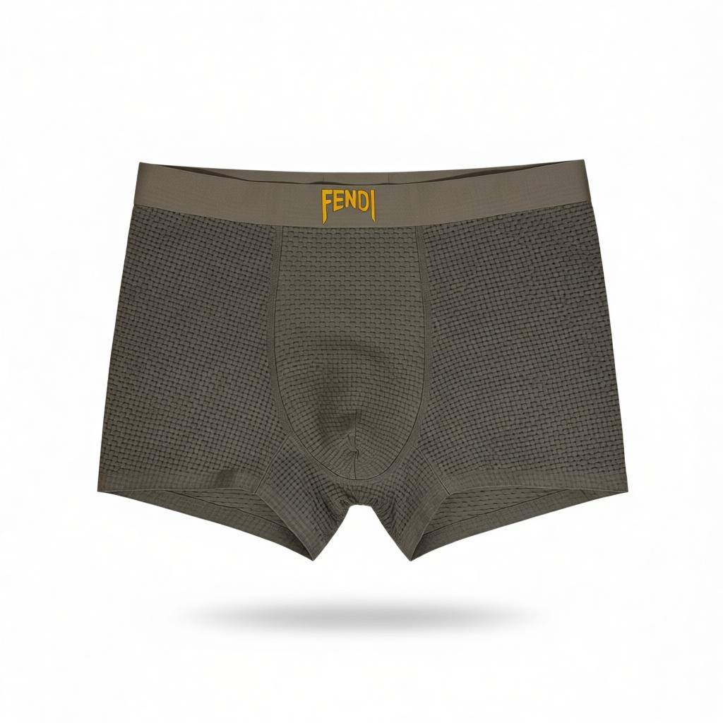 🩲 Fendi Men’s Textured Boxer Briefs – Luxury Comfort 3-Pack