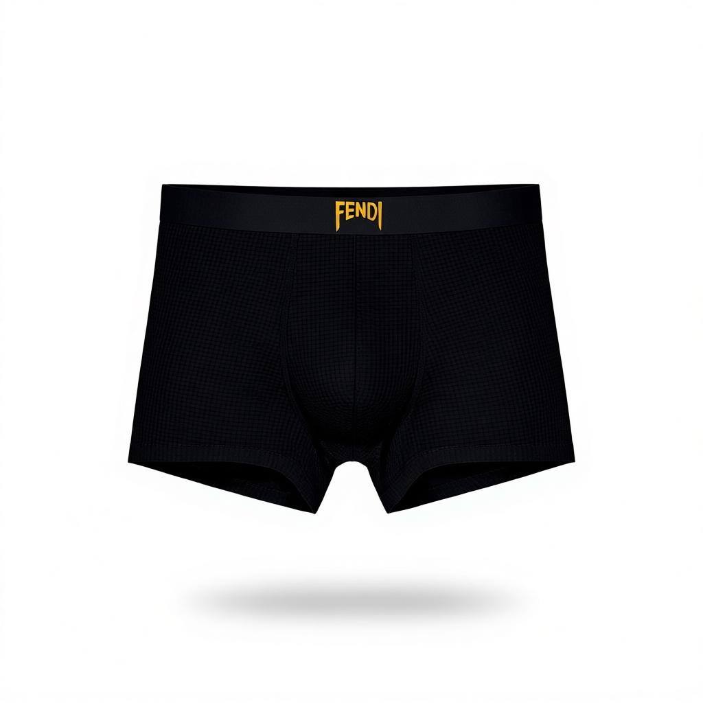 🩲 Fendi Men’s Textured Boxer Briefs – Luxury Comfort 3-Pack