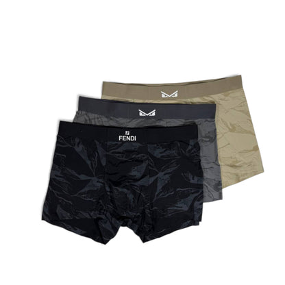 🩲 Fendi Men’s Printed Boxer Briefs – Luxury Style 3-Pack