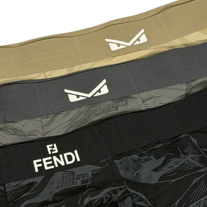 🩲 Fendi Men’s Printed Boxer Briefs – Luxury Style 3-Pack