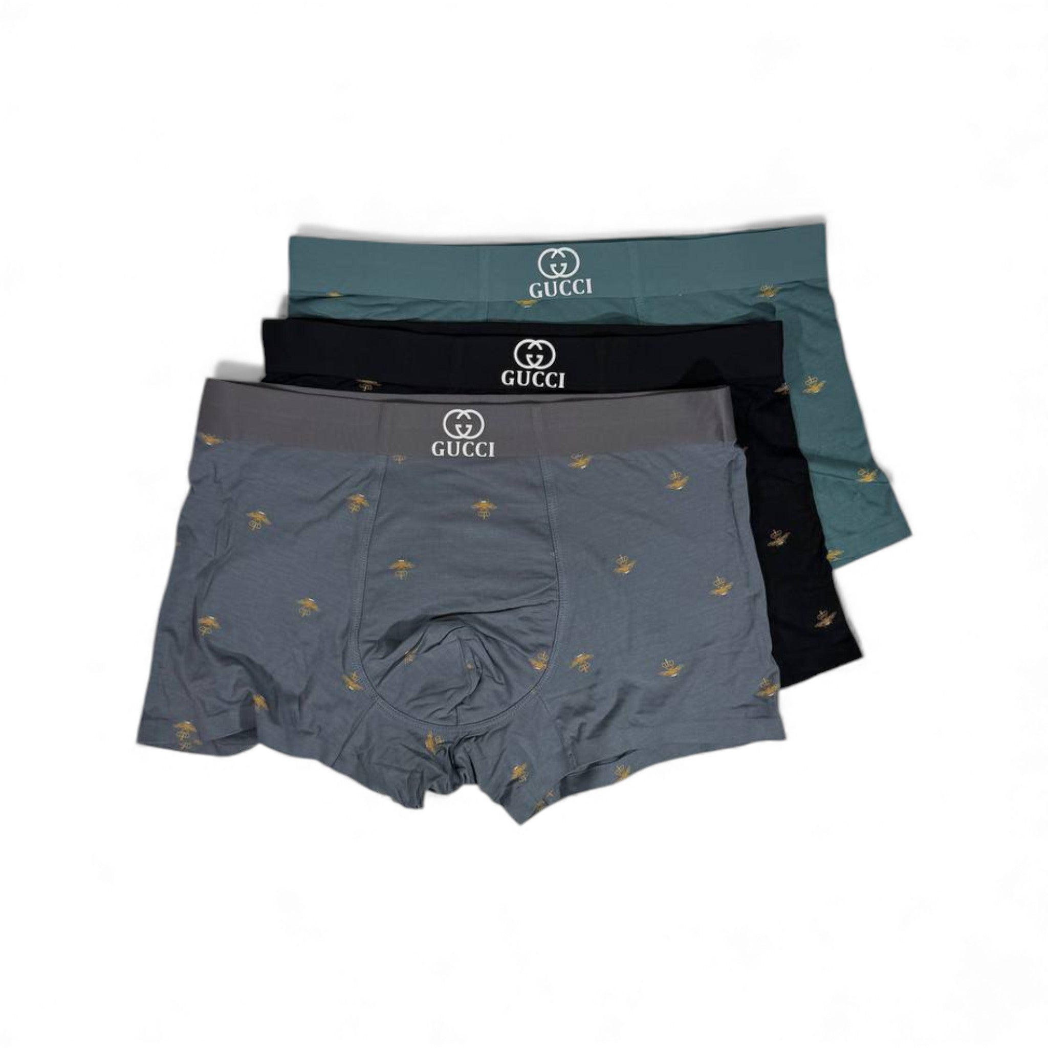 🩲 Gucci Men’s Bee Print Boxer Briefs – Luxury Comfort 3-Pack