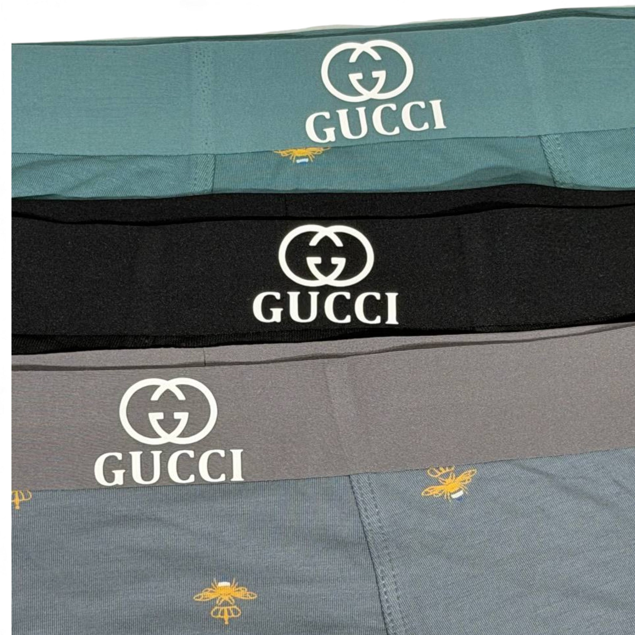 🩲 Gucci Men’s Bee Print Boxer Briefs – Luxury Comfort 3-Pack