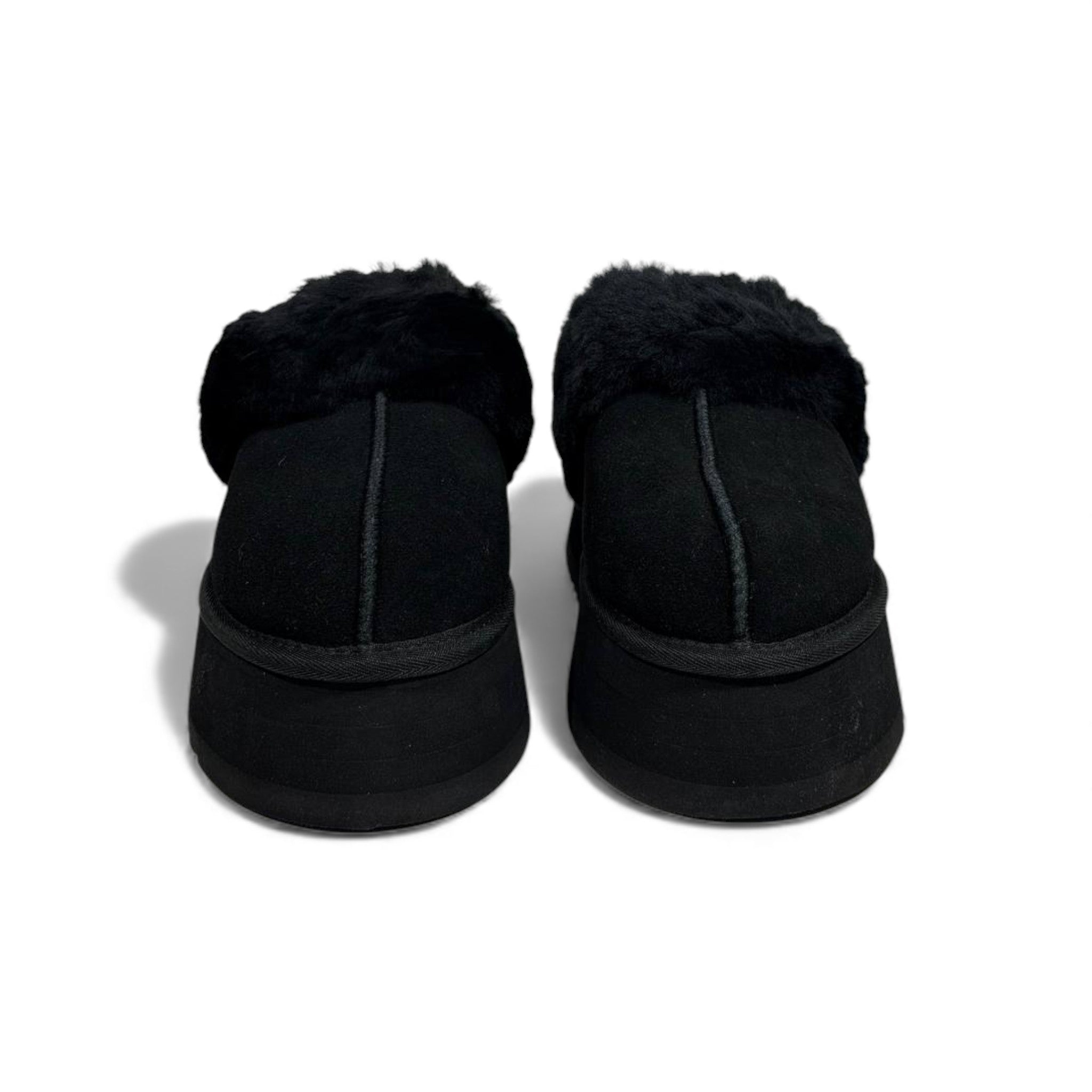 UGG Platform Cozy Slippers – Black Ultimate Comfort Edition 🖤✨