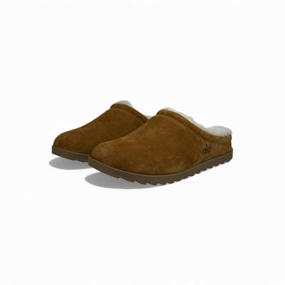Alo Shearling Slip-On Clogs – Chestnut Everyday Comfort 🤎✨