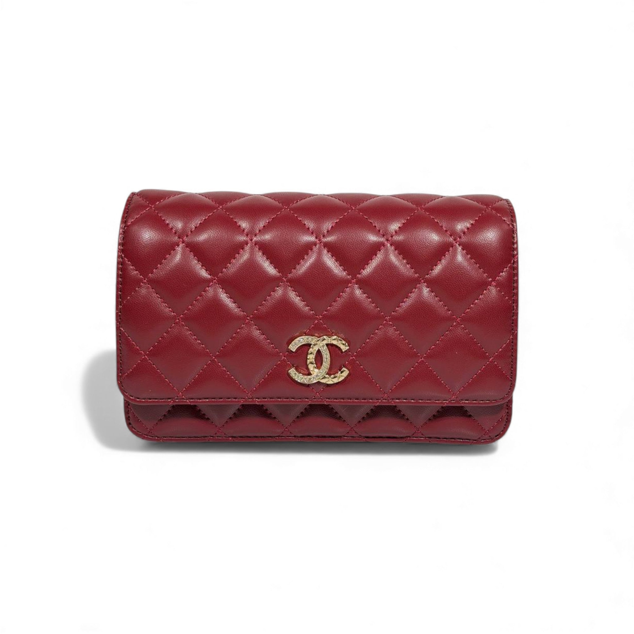 ❤️ Chanel Classic Quilted Mini Bag 👜✨ | Burgundy Red Elegance