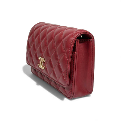 ❤️ Chanel Classic Quilted Mini Bag 👜✨ | Burgundy Red Elegance