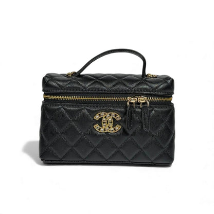 🖤 Chanel Quilted Vanity Case ✨👜 | Timeless Black Luxury