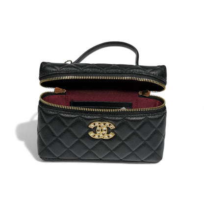 🖤 Chanel Quilted Vanity Case ✨👜 | Timeless Black Luxury