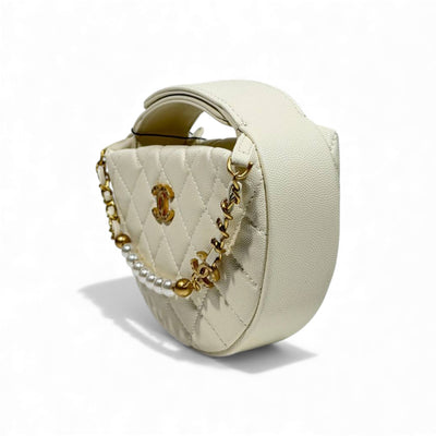 🤍 Chanel White Pearl Chain Bag 👜✨ | Timeless Luxury
