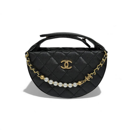 🖤 Chanel Quilted Mini Bag with Pearl Chain 🤍✨ | Timeless Luxury