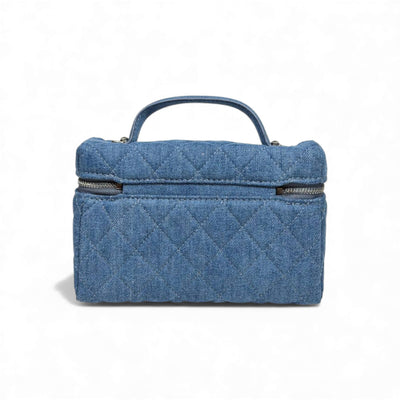 💙 Chanel Denim Quilted Vanity Case 🧵✨ | Modern Iconic Style