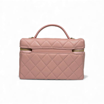 💗 Chanel Pink Quilted Vanity Case 💎✨ | Elegant Luxury Essential