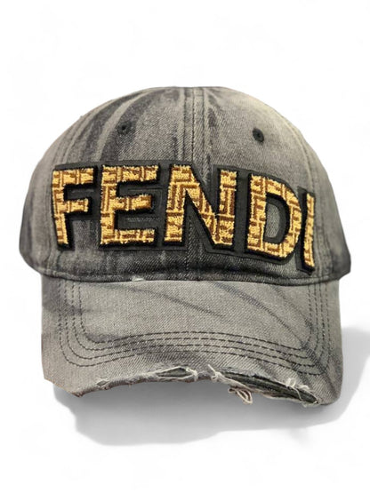 Fendi Distressed Logo Cap