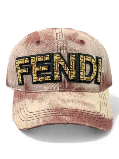 Fendi Distressed Logo Cap