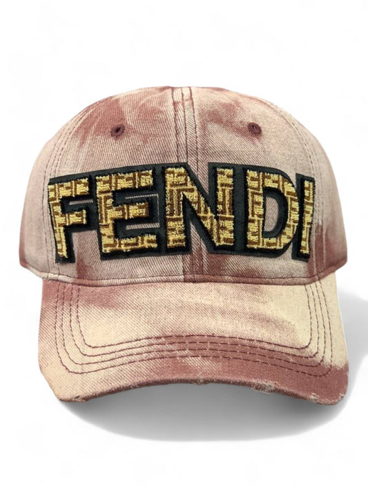 Fendi Distressed Logo Cap