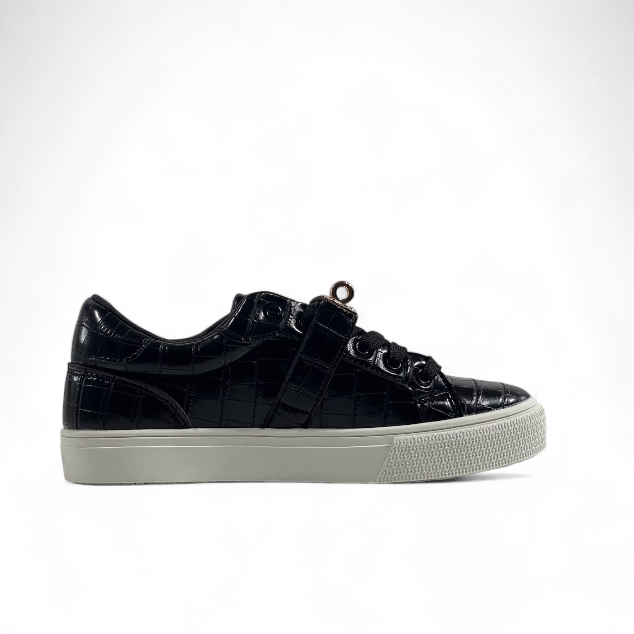 Hermès Black Croc-Embossed Luxury Sneakers with Gold Hardware ✨👟
