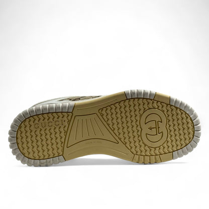 Gucci GG Supreme Retro Sneakers – White & Beige with Web Detail 🤍🟢🔴