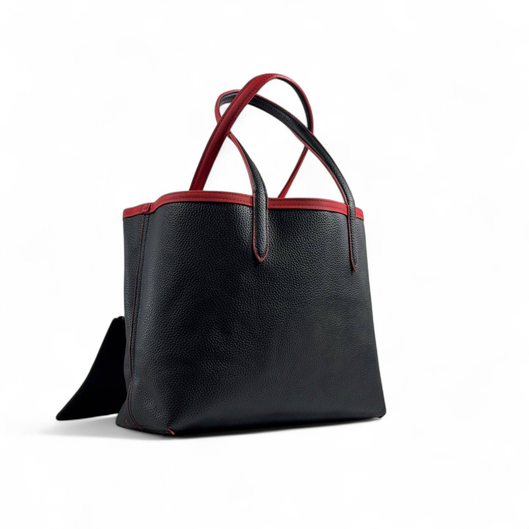 Lacoste Double-Face Reversible Tote Bag with Pouch – Red & Black 👜🐊✨