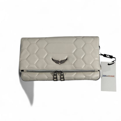 Zadig & Voltaire Quilted Wing Emblem Crossbody Bag – Light Beige 🤍✨