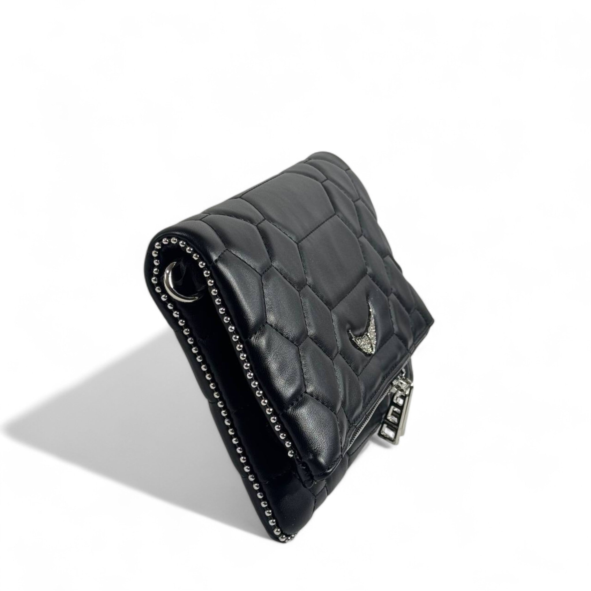 Zadig & Voltaire Quilted Wing Emblem Crossbody Bag – Black 🖤✨